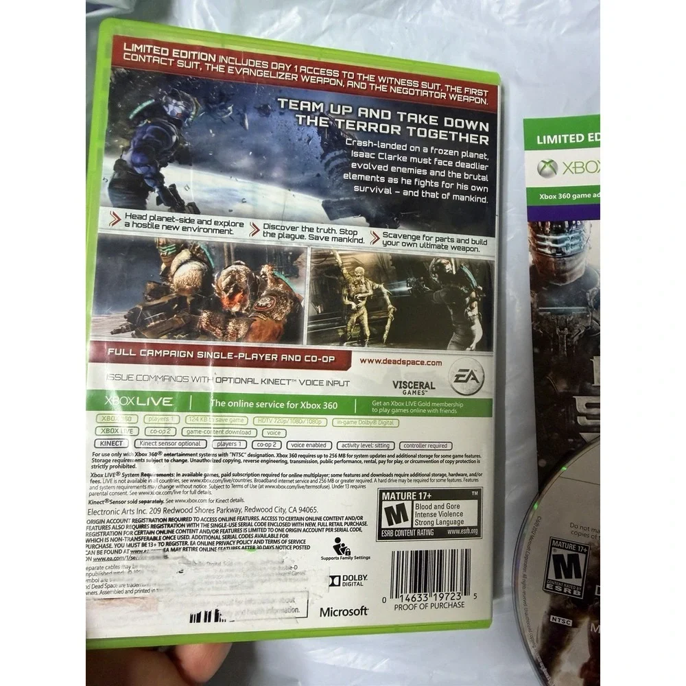 Dead Space 3 Limited Edition Xbox 360 2-Disc‎ Set Sci-Fi Horror Game